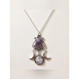 Boho crystal necklace #2678